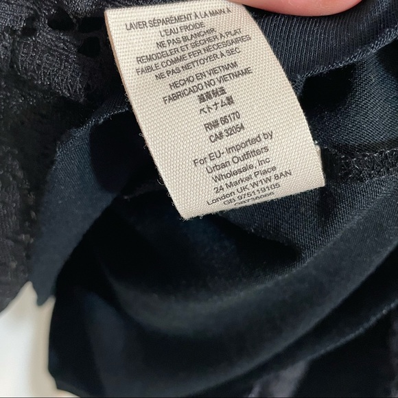 Free People Black Lace Sweetheart Witchy Dress L - Picture 10 of 11